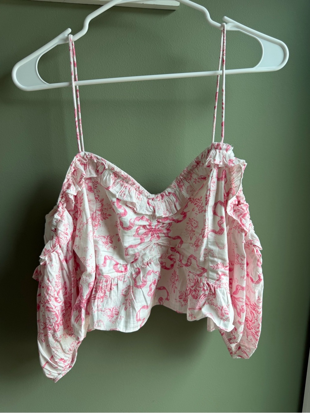 LoveShackFancy Pink Floral Tiered Maxi Skirt and Top - Picture 4 of 11